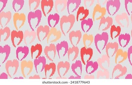 Abstract love seamless pattern for design, background, greeting card, Valentine's Day, etc
