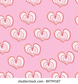 abstract love seamless pattern with hearts