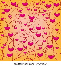 abstract love seamless pattern with hearts