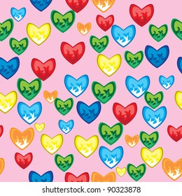 abstract love seamless pattern with hearts