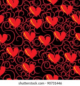 abstract love seamless pattern with hearts