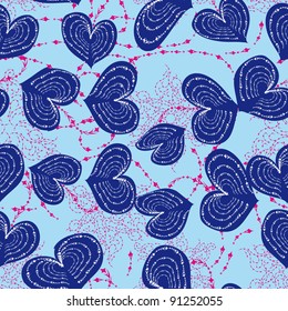 abstract love seamless pattern with hearts