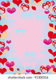 abstract love seamless pattern with hearts