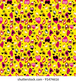 abstract love seamless pattern with hearts
