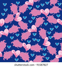 abstract love seamless pattern with hearts