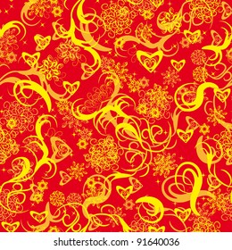 abstract love seamless pattern with hearts