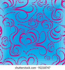 abstract love seamless pattern with hearts