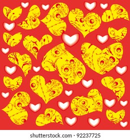 abstract love seamless pattern with hearts