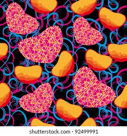 abstract love seamless pattern with hearts