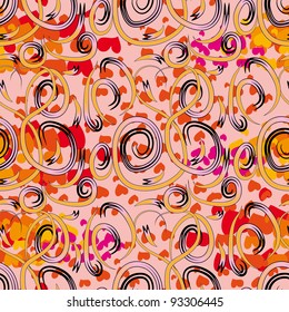 abstract love seamless pattern with hearts