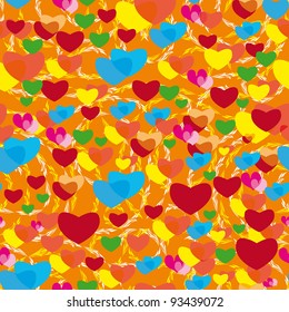 abstract love seamless pattern with hearts