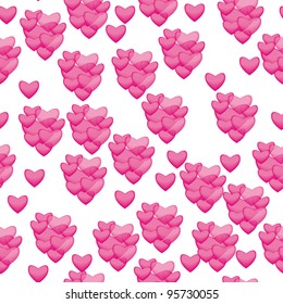 abstract love seamless pattern with hearts