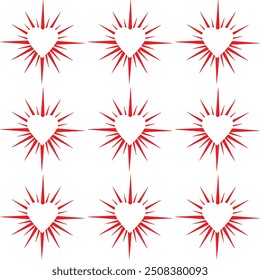 abstract love seamless in red
