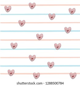 Abstract Love Stripe Pattern