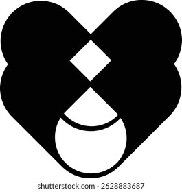 Vector abstracto del icono del símbolo del amor