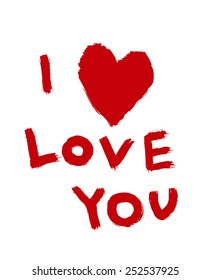 Abstract love symbol with text