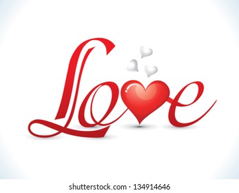 abstract love text vector illustration