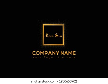 Abstract love.com typography love emblem modern logo design