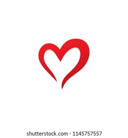 abstract love valentine vector logo