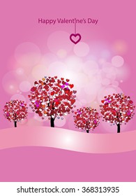 Abstract love valentine's tree background