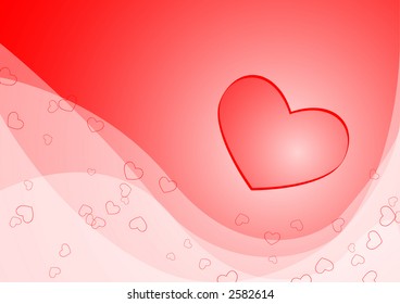 Abstract love - vector valentine card (background, postcard)