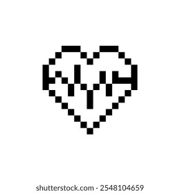 abstract love wave length pixel art