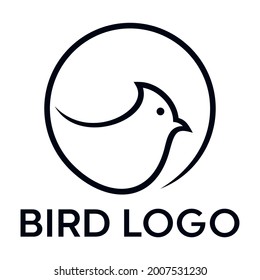 Abstract lovebird logo design vector