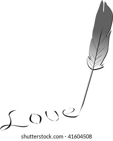 Abstract love-feather