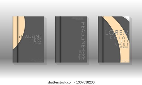 Abstract low circle shape background for corporate business annual report book cover brochure flyer poster. Eps10 vector template