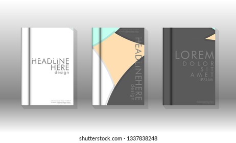 Abstract low circle shape background for corporate business annual report book cover brochure flyer poster. Eps10 vector template