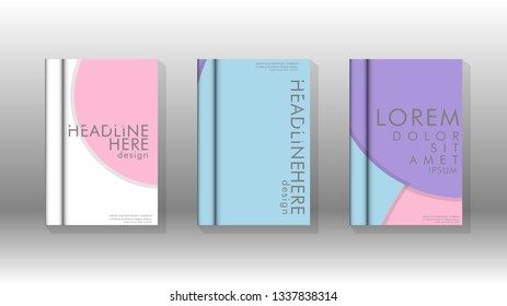 Abstract low circle shape background for corporate business annual report book cover brochure flyer poster. Eps10 vector template