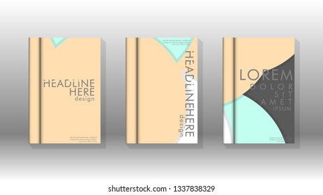 Abstract low circle shape background for corporate business annual report book cover brochure flyer poster. Eps10 vector template