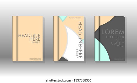 Abstract low circle shape background for corporate business annual report book cover brochure flyer poster. Eps10 vector template