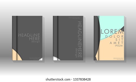 Abstract low circle shape background for corporate business annual report book cover brochure flyer poster. Eps10 vector template