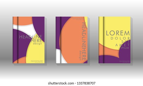 Abstract low circle shape background for corporate business annual report book cover brochure flyer poster. Eps10 vector template