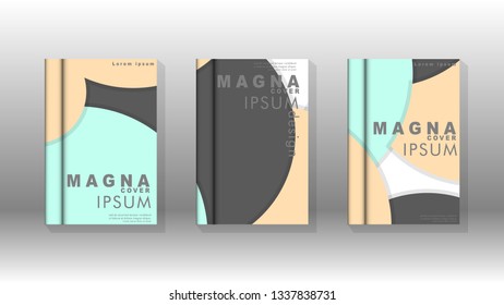 Abstract low circle shape background for corporate business annual report book cover brochure flyer poster. Eps10 vector template