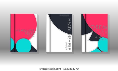 Abstract low circle shape background for corporate business annual report book cover brochure flyer poster. Eps10 vector template
