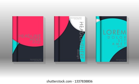 Abstract low circle shape background for corporate business annual report book cover brochure flyer poster. Eps10 vector template