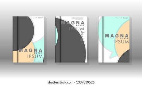 Abstract low circle shape background for corporate business annual report book cover brochure flyer poster. Eps10 vector template