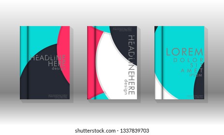 Abstract low circle shape background for corporate business annual report book cover brochure flyer poster. Eps10 vector template