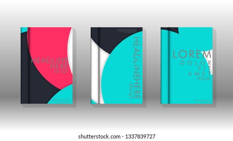 Abstract low circle shape background for corporate business annual report book cover brochure flyer poster. Eps10 vector template