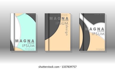 Abstract low circle shape background for corporate business annual report book cover brochure flyer poster. Eps10 vector template