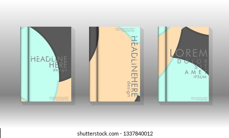 Abstract low circle shape background for corporate business annual report book cover brochure flyer poster. Eps10 vector template