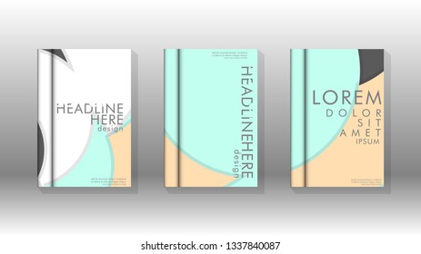 Abstract low circle shape background for corporate business annual report book cover brochure flyer poster. Eps10 vector template