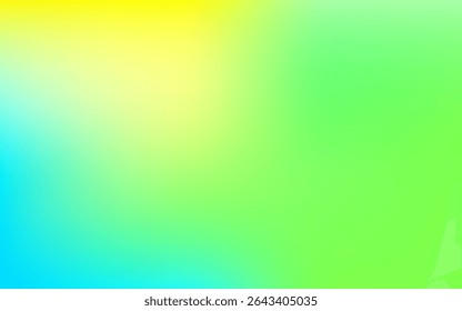 Abstract low light sky blue - yellow and green gradient banner. Pastel rainbow hues . Modern soft blurred effect. Vector illustration eps10. Perfect for modern artwork, backdrop, templates,background.