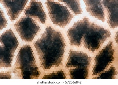 Abstract low poly animal giraffe skin vector background. Nature pattern.