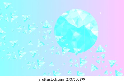 Abstractas bajo fondo de polietileno con gradiente azul y púrpura y triángulos poligonales