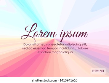 Abstract low poly background in the form of a multicolored bright spiral extending into the distance. Textured Vector Illustration