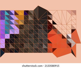 Abstract low poly background, geometry triangle