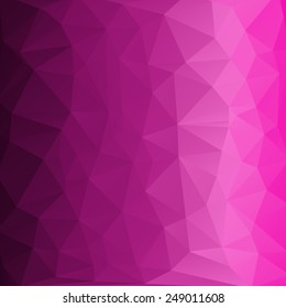 Abstract low poly background, geometry triangle, pink shade mosaic background